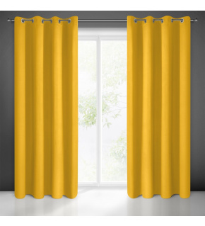 Blackout curtain with eyelets MUSTARD 135X250 cm