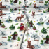 Christmas cotton fabric, by the meter, width 160 cm, pattern Christmas on White 2