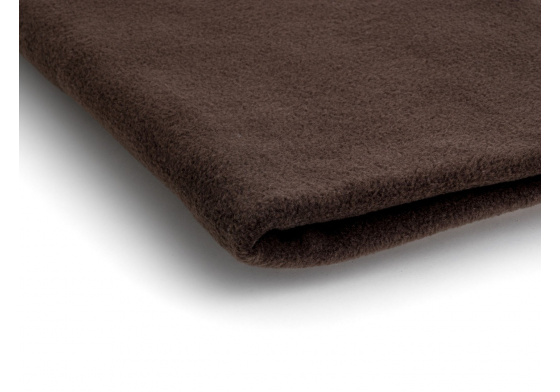Polar fleece fabric 200 g/m², width 150 cm, dark brown, by the meter