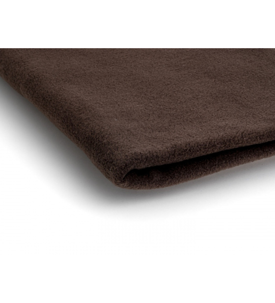 Polar fleece fabric 200 g/m², width 150 cm, dark brown, by the meter