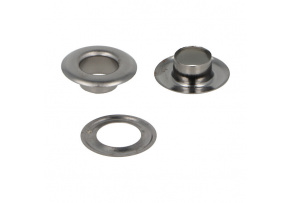 Metal Eyelets 10 mm Chrome - 10 pcs