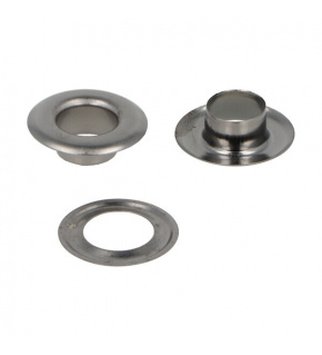 Metal Eyelets 10 mm Chrome - 10 pcs