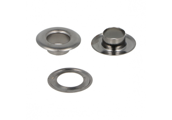 Metal Eyelets 10 mm Chrome - 10 pcs