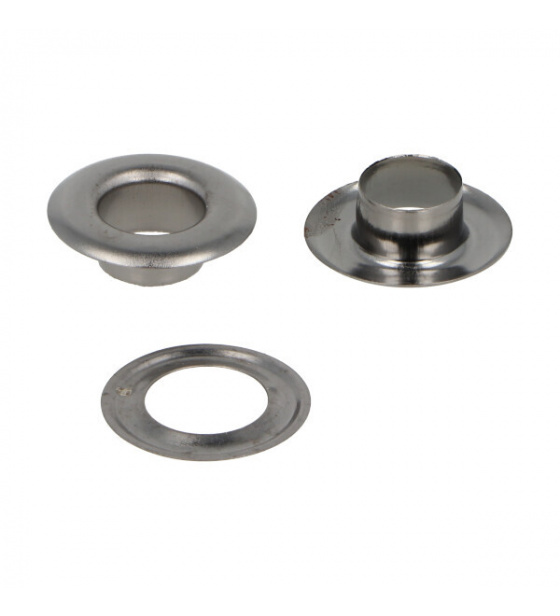 Metal Eyelets 10 mm Chrome - 10 pcs