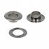 Metal Eyelets 10 mm Chrome - 10 pcs
