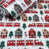 Christmas cotton fabric, by the meter, width 160 cm, pattern Christmas on White 5