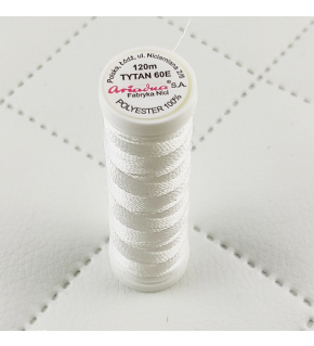 Sewing thread Titan 60E 120 m color white 2500 small