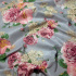 Cotton fabric 100% cotton, 125 g/m², width 160 cm, flowers on grey