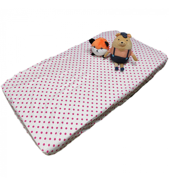Cotton fitted crib sheet with elastic 120x60 cm