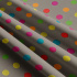 Children's cotton fabrics, by the meter. Dot 40 mm, Multi on Grey