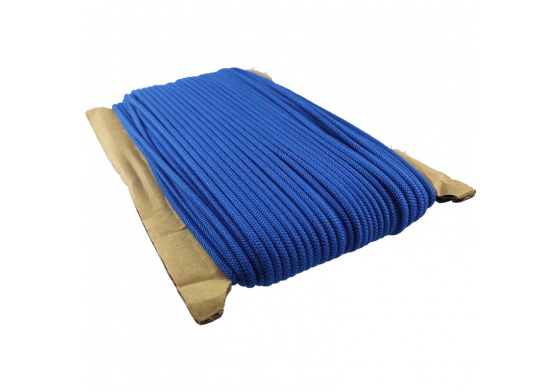 Round colored elastic, 3 mm, 50 m, cornflower color