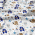 Cotton fabrics, by the meter. Animals Blue on White