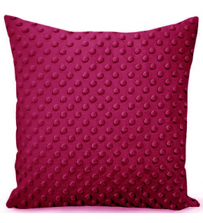 Microfleece pillow cover 40x40 cm, color Dk. Fuchsia