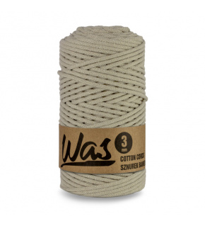 Cotton cord 3mm, 100m, LIGHT. BEIGE