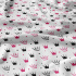 Children's cotton fabric 100% cotton, 125 g/m², width 160 cm, amaranth crowns on white