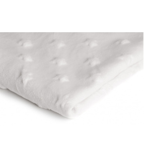 Minky fabric stars, 320 g/m², width 155 cm, by the meter, white