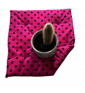 Seat cushion 40x40x2cm Black Dot on Amaranth
