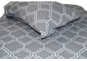 Crepe bedding with zipper, color Gray, 140x200 cm