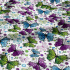 Cotton fabric, by the meter. Butterflies Summer on White