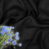 Natural linen fabric Julia, Black, 154 gr/m2
