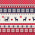 Christmas cotton fabric, by the meter, width 160 cm, Deer on Red
