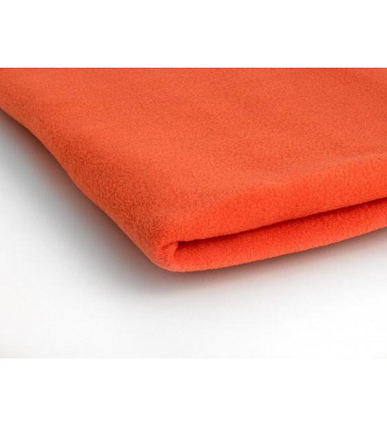 Microfleece fabric color orange 1.55 m x 0.33 m