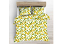Cotton Fabric Sunflowers on White