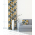 Decorative curtain fabrics, Yellow Roses on Grey
