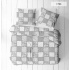 Flannel bedding with zipper, color Gray, 140x200 cm