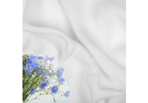 Natural linen fabric Julia, White, 154 gr/m2