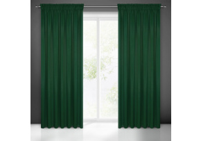 Blackout curtain with pleating tape TM. GREEN 135X270 cm