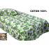 Crepe bedding with zipper, color Green, 140x200 cm