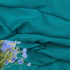 Natural linen fabric Julia, Turquoise, 154 gr/m2