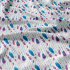 Decorative cotton fabric, by the meter, Turquoise and Amaranth Feathers