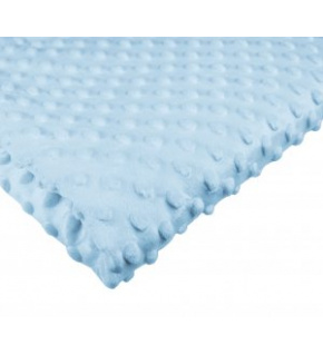 Minky dot fabric, 300 g/m², width 160 cm, by the meter, light blue