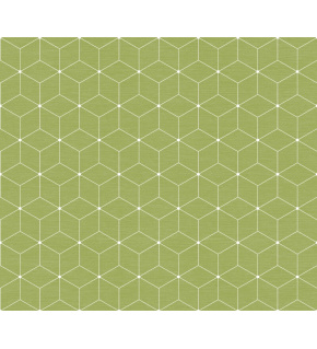 Velvet upholstery fabrics with print, Cubes on Green