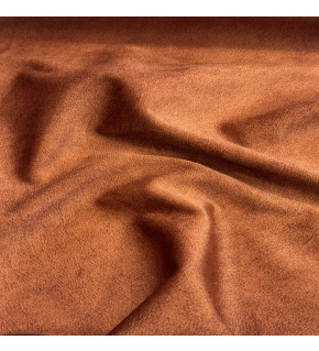 Velvet upholstery fabric Salvador Rust for furniture, by the meter - Pet Proof