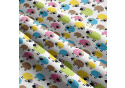 Cotton fabrics, by the meter. Sheep Multi on White