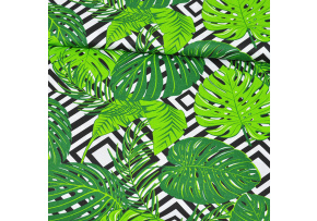 Cotton Fabric Leaves Green