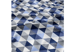 Cotton Fabric Triangles 9 cm, Blue