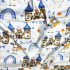 Children's cotton fabric by the meter Fairy Tale on white