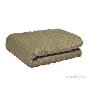 Minky dot fabric, 380 g/m², width 160 cm, by the meter, cappuccino