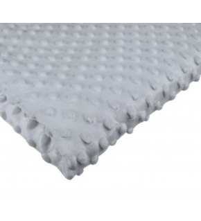 Minky dot fabric, 300 g/m², width 160 cm, by the meter, gray