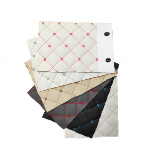 Swatch of Upholstery Fabrics Quilted Eco Leather MIX, 15x19 cm Swatch of Upholstery Fabrics Quilted Eco Leather MIX, 15x19 cm