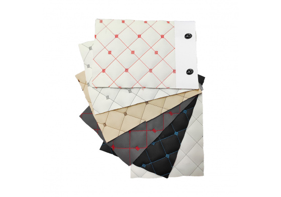 Swatch of Upholstery Fabrics Quilted Eco Leather MIX, 15x19 cm