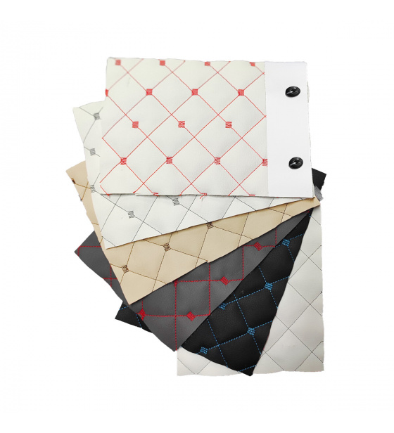 Swatch of Upholstery Fabrics Quilted Eco Leather MIX, 15x19 cm